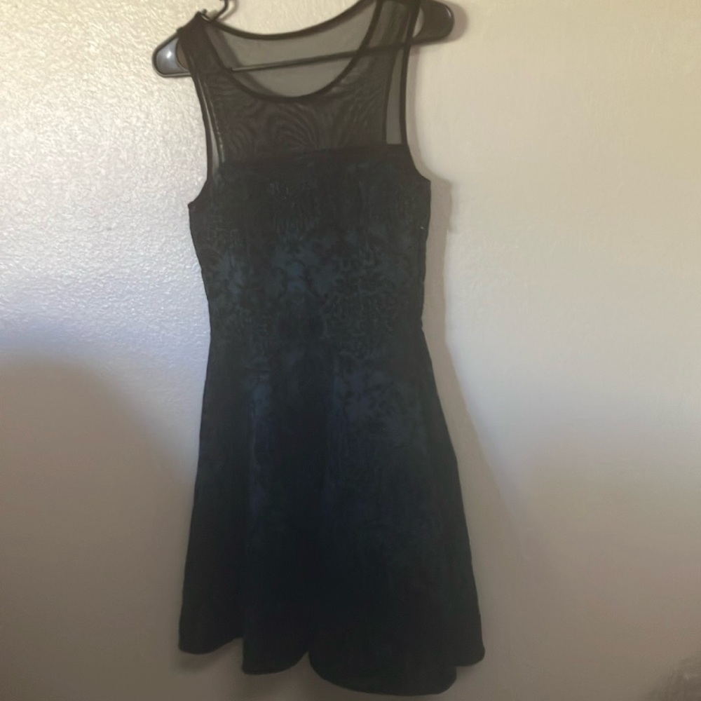 FINAL MARKDOWN Three pink hearts junior flocked cocktail dress medium
